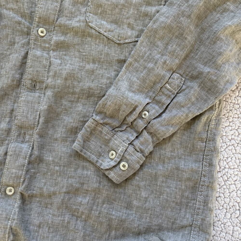 Tommy Bahama Relax Mens Long Sleeve 100% Linen Button Up Shirt Size L Brown - Picture 4 of 11